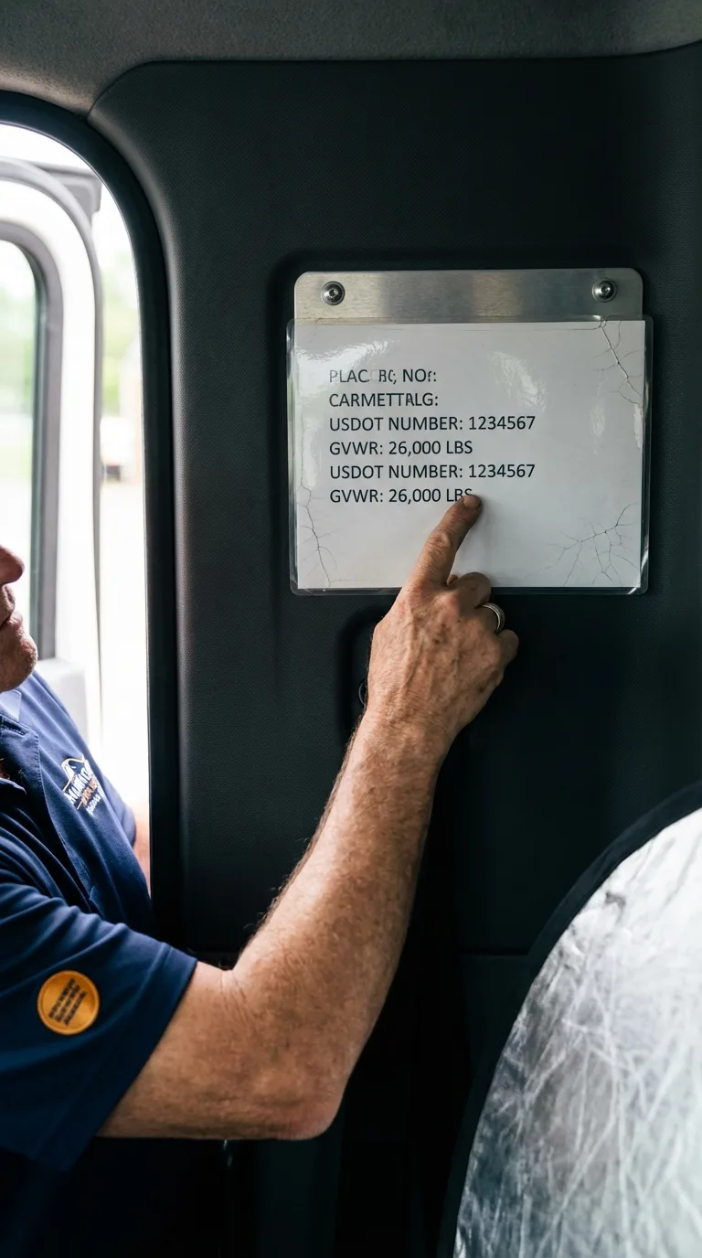 USDOT licensing placard verification in Scandia